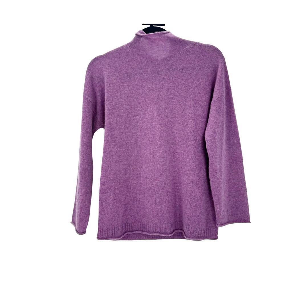 J. Crew 100% Cashmere Relaxed Rollneck Pullover Sweater Lavender Size XS NWOT